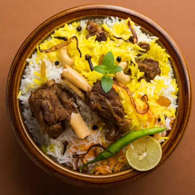 Goat Biryani at Aroma Delight, Burlington MA