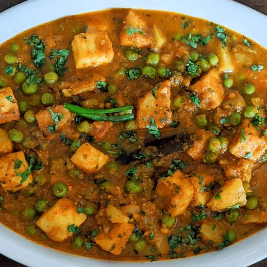 Mutter Paneer (or) Aloo at Aroma Delight, Burlington MA