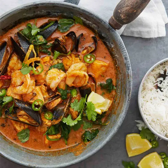 Seafood Masala at Aroma Delight, Burlington MA