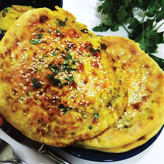 Aloo Naan at Aroma Delight, Burlington MA