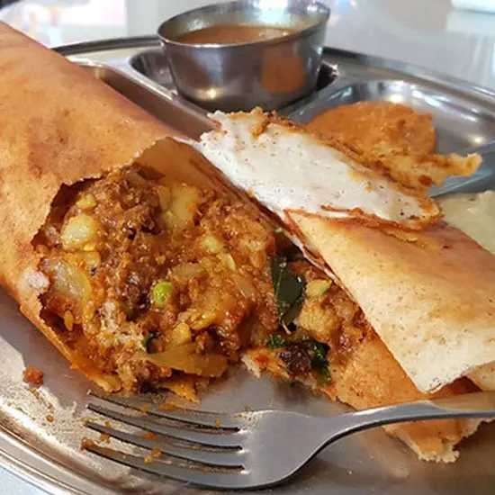 Lamb Masala Dosa at Aroma Delight, Burlington MA