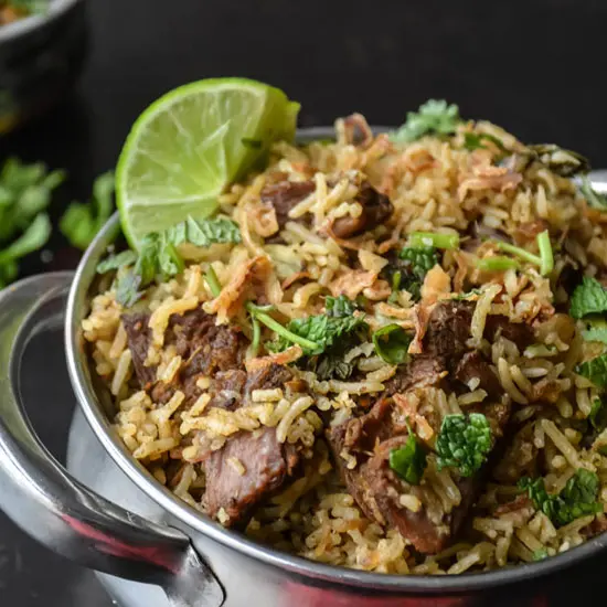 Lamb Hyderabadi at Aroma Delight, Burlington MA